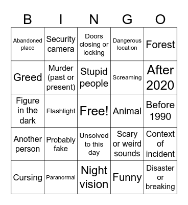 Bingo Card