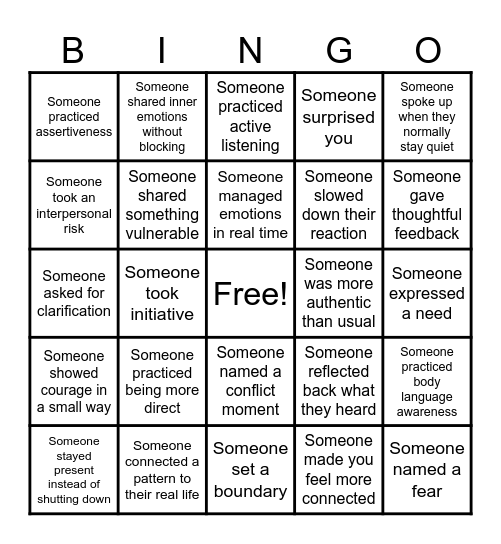 PSY 606: Bingo! Bingo Card