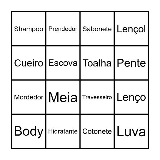Chá do Leví Bingo Card