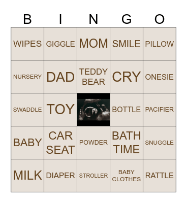 Baby Curington Bingo Card
