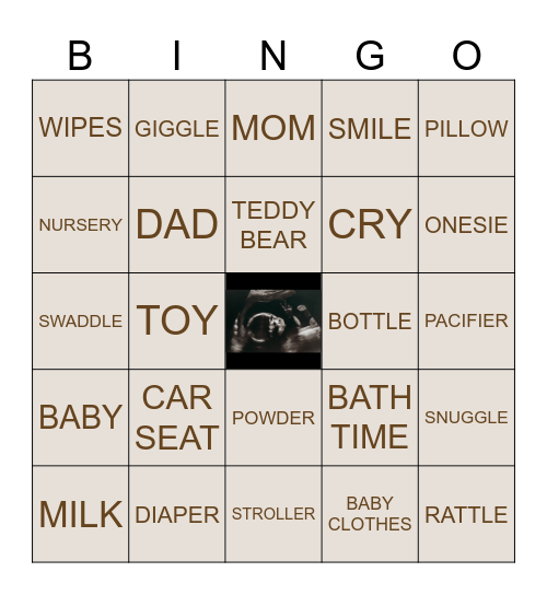 Baby Curington Bingo Card