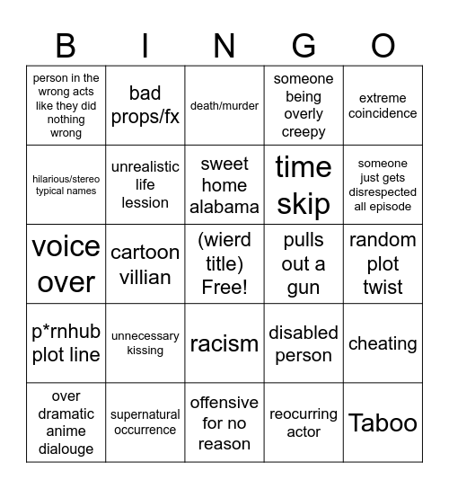 Tommorows Teachings Bingo Card