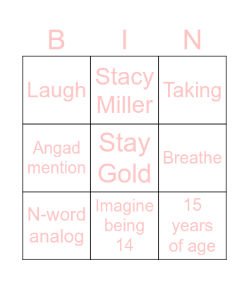Sargoon Words Bingo Card