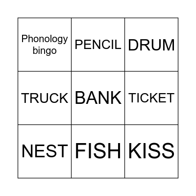 Phonology Bingo Card
