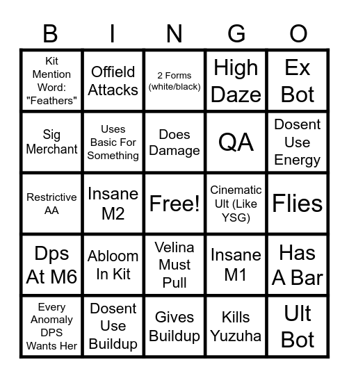 Remi Bingo Card