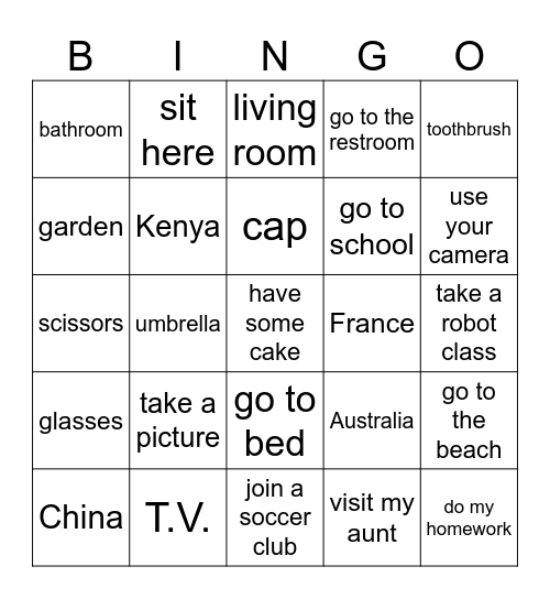 5th Grade Review Bingo Card