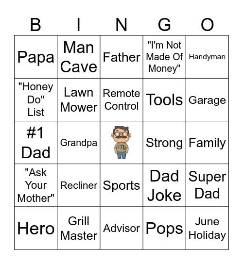 Happy Father's Day!! Bingo Card