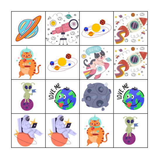 Space Bingo Card