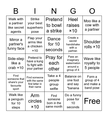 Health is Wealth Bingo Card