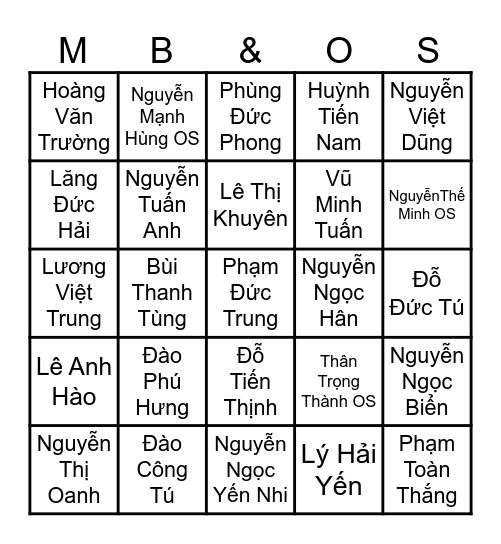 AI Center Bingo Super Cup Bingo Card