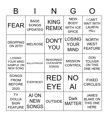 BULLY DELUXE Bingo Card
