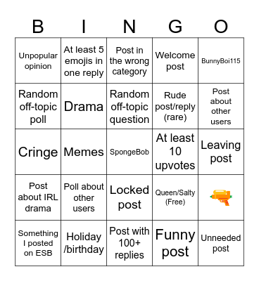 Loud House Wiki Bingo Card