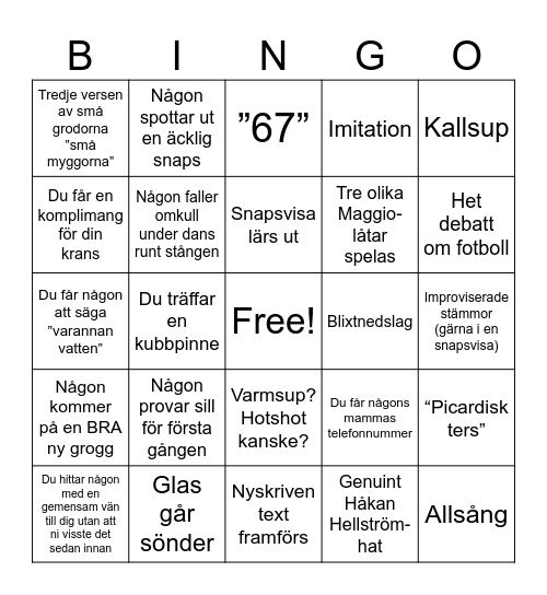 MIDSOMMAR Bingo Card