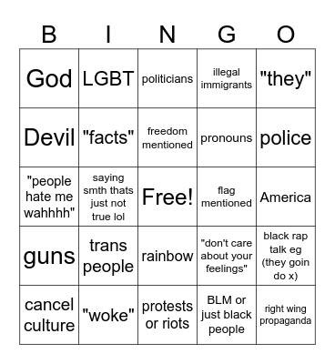 Tom Macdonald New Song Bingo Card