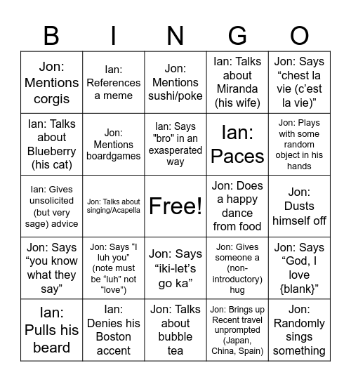 FUNeral To Our 20's! Bingo Card