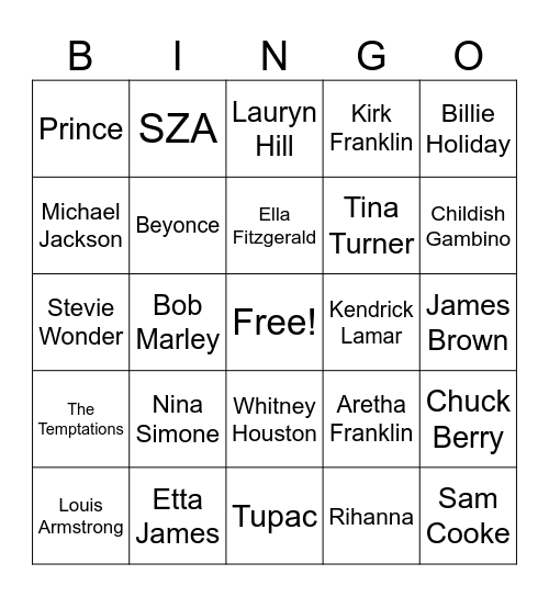 Juneteenth Bingo Card