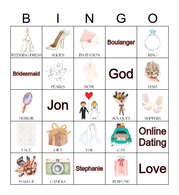 Wedding Bingo Card