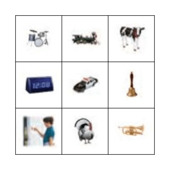 Everyday Sounds Bingo Card