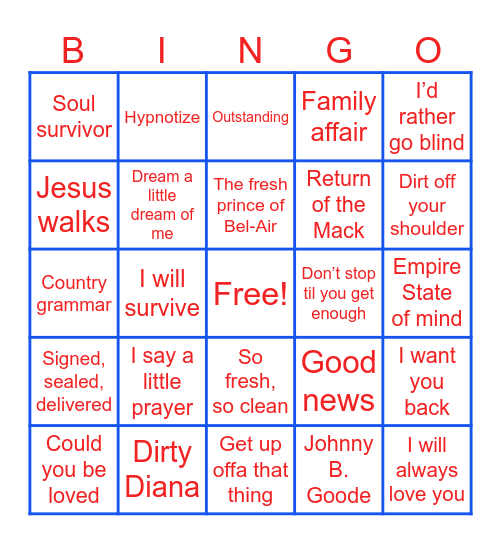 June 19th 1865 Bingo Card