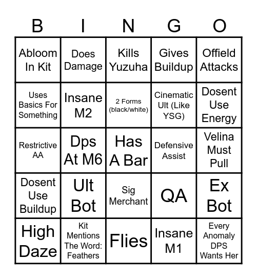 Remi Kit Bingo Card