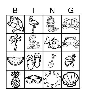 Bingo de l'été Bingo Card