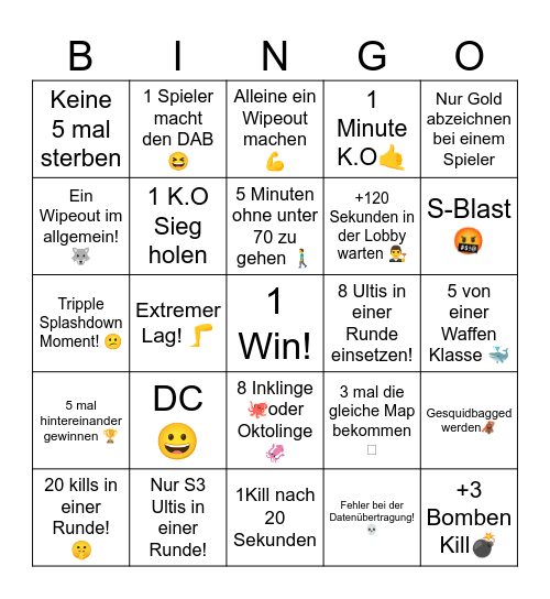 ZonenS3Bingo Card