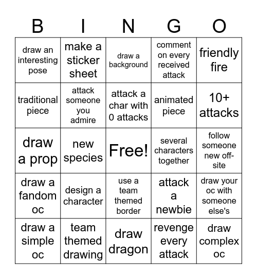 arfight 2026 bingo Card
