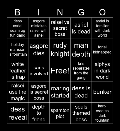 chapter 5 Bingo Card