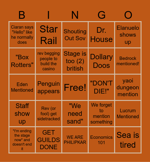 DREAMSCAPE DAY 4 Bingo Card