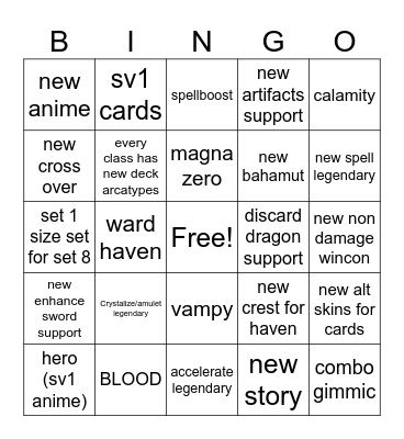Set 8 svwb Bingo Card