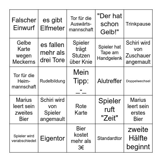 Hopper Bingo Card