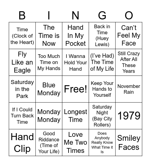 Time/Watch26 Bingo Card
