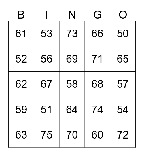 Valentyn's Dans Bingo Card