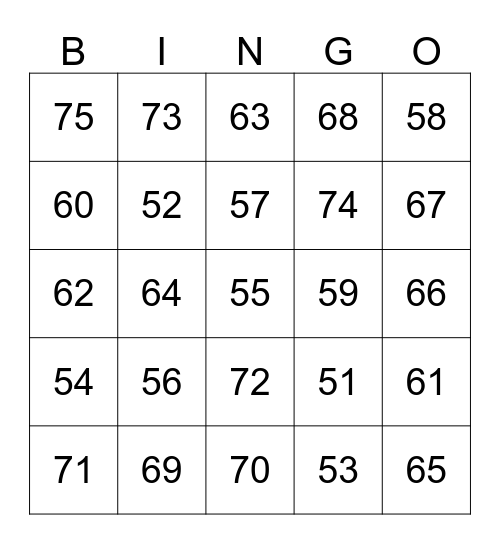 Valentyn's Dans Bingo Card