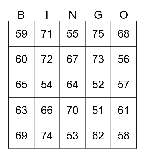 Valentyn's Dans Bingo Card
