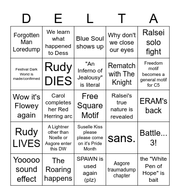 Chapter 5 Bingo Card