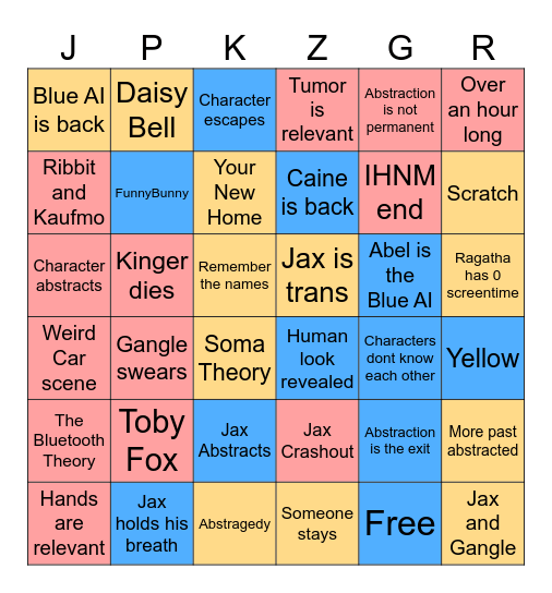 TADC Bingo Card