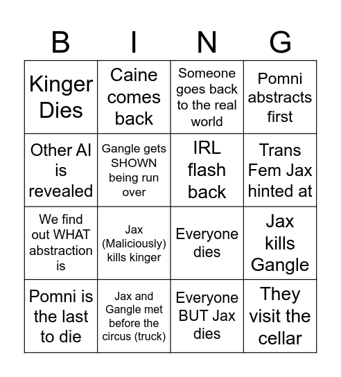 APHENA TADC BINGO Card