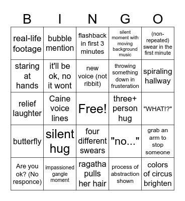tadc finale Bingo Card