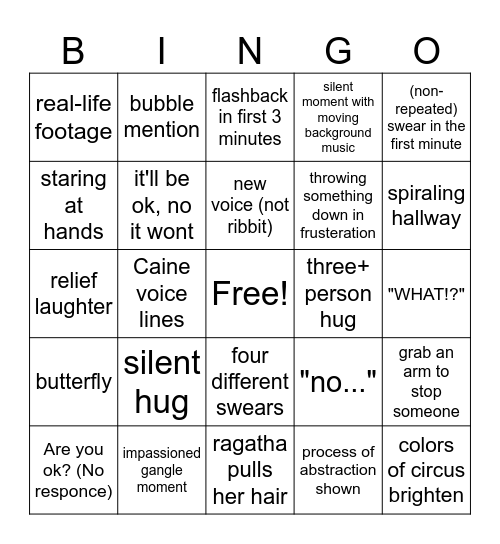 tadc finale Bingo Card