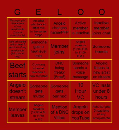DNC BINGO Card
