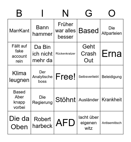 TransPluto Bingo Card