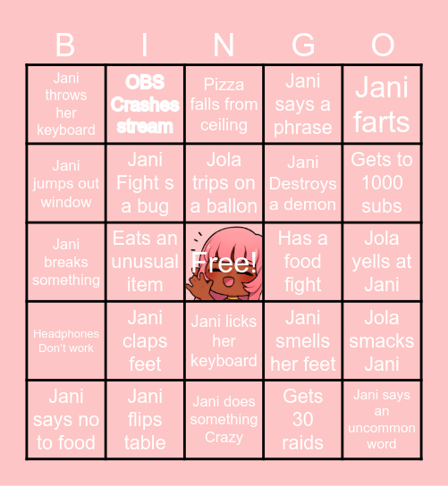 My Bingo Card Bingo Card