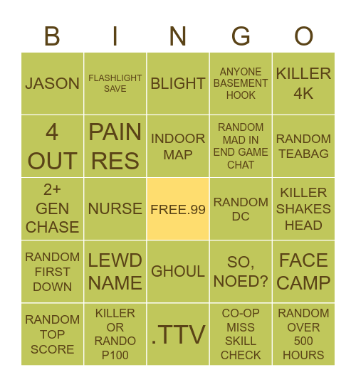 toasted bingo - 4 corners Bingo Card