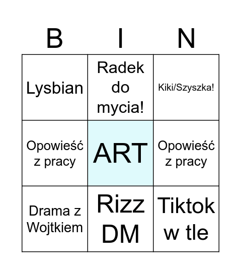 Wera Bingo Card