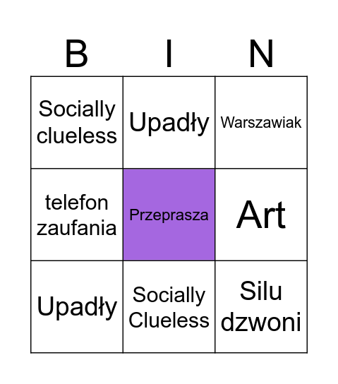 Luki Bingo Card