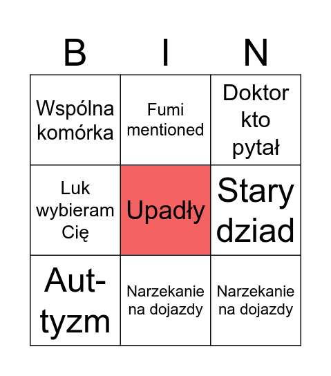 Silu Bingo Card