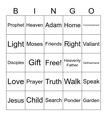 SINGING TIME BINGO Card