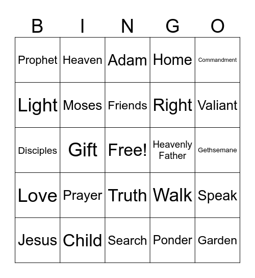 SINGING TIME BINGO Card