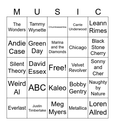 Music_06202026 Bingo Card